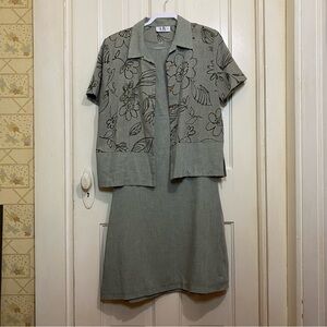 LOS ANGELES GAL | LA Gal Vintage Made in California Green Dress and Shirt Set